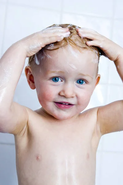 Close Portret Van Schattig Kind — Stockfoto