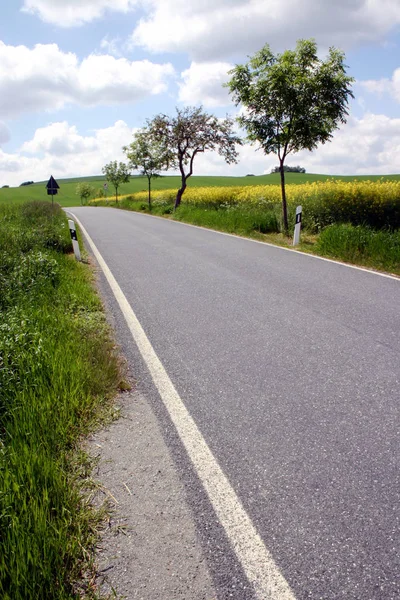 Weg Verkrachtingsveld Landschap — Stockfoto