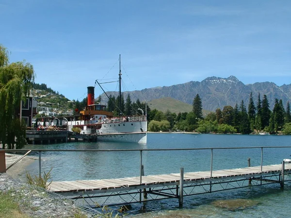 Queenstown Nouvelle Zélande Trouve Sur Les Rives Lac Des Îles — Photo