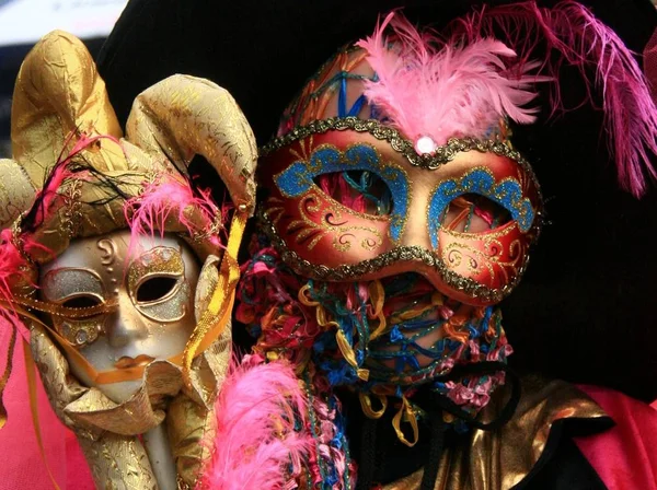 Costumes Carnaval Mascarade Venise Italie — Photo