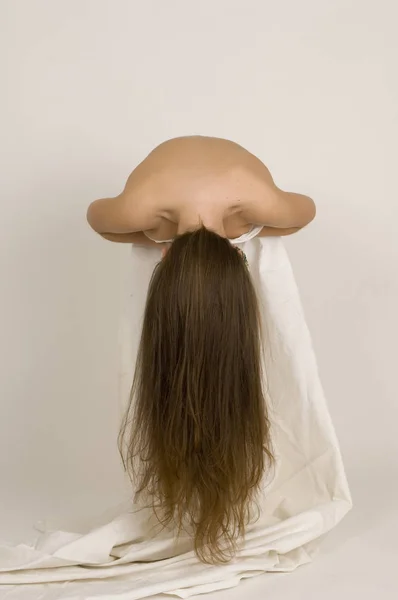 Frau Mit Langen Haaren — Stockfoto