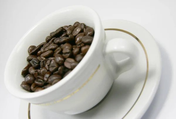 Die Schwarzen Kaffeebohnen — Stockfoto