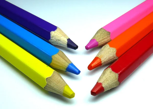 Arte Dibujo Crayón Útiles Escolares —  Fotos de Stock