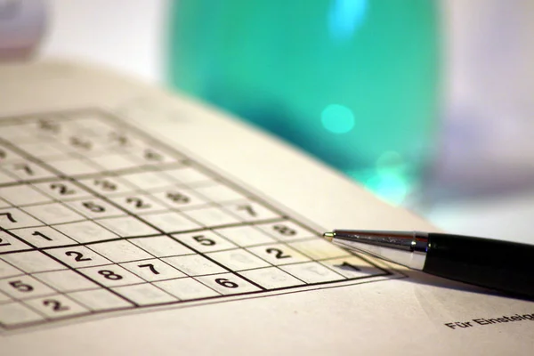 Sudoku Jogo Conceitual Brainstorming — Fotografia de Stock