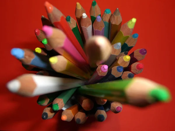 Boya Kalemleri Kalemler Sanat Çizim Araçları — Stok fotoğraf