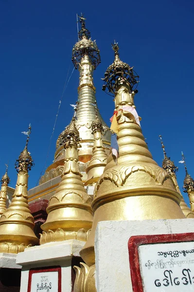 Stupas Architecture Bouddhiste Myanmar — Photo