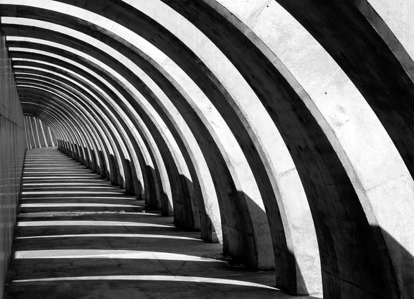 Тепер Сфотографував Тунель Вдруге Іншим Сонцем Чорно Білим Тунель Розташований — стокове фото