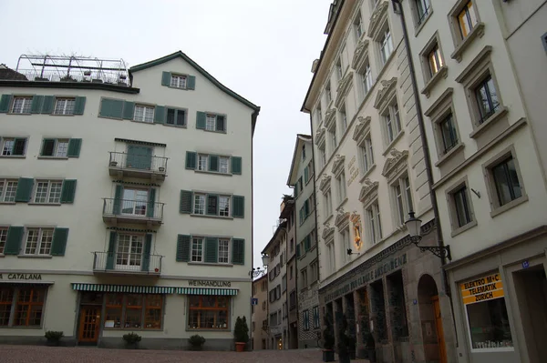 Con Vistas Casco Antiguo Zurich —  Fotos de Stock