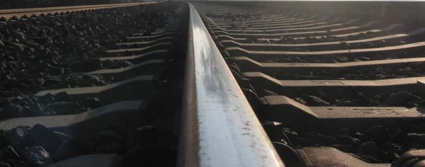 Old Train Tracks Fog — Stock Photo, Image