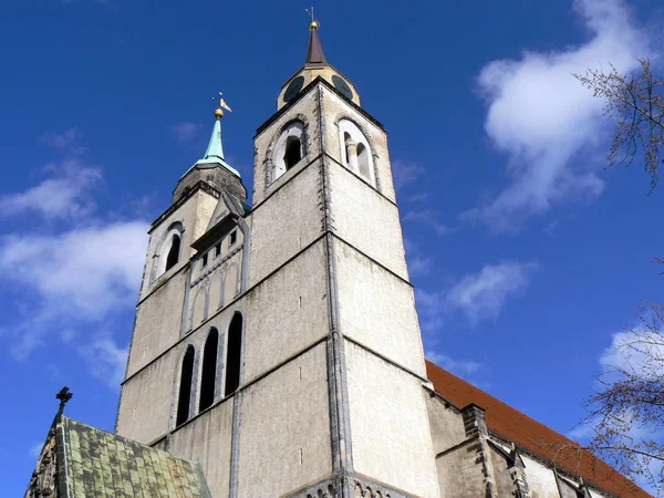 Kościół Jana Jest Najstarszym Kościołem Parafialnym Magdeburgu Dokładna Data Kamienia — Zdjęcie stockowe