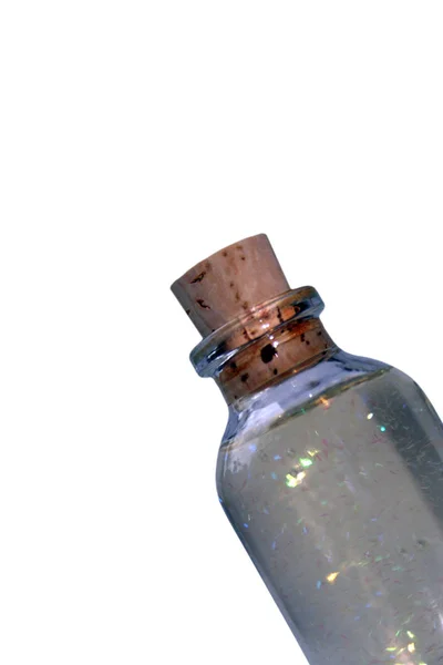 Vieja Botella Aislada Sobre Fondo Blanco — Foto de Stock
