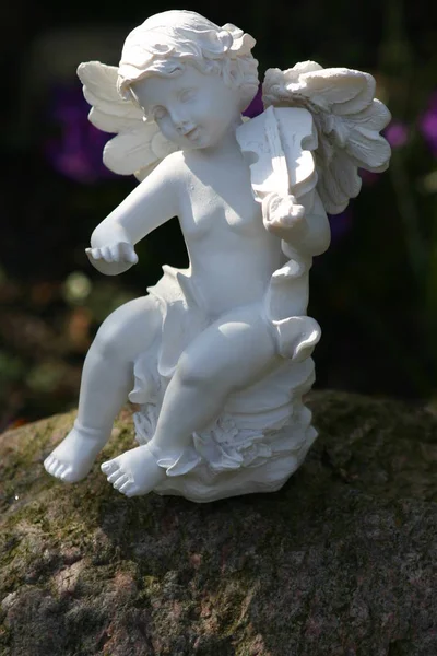 Closeup Vintage Statue Shape Angel — Stock Photo, Image