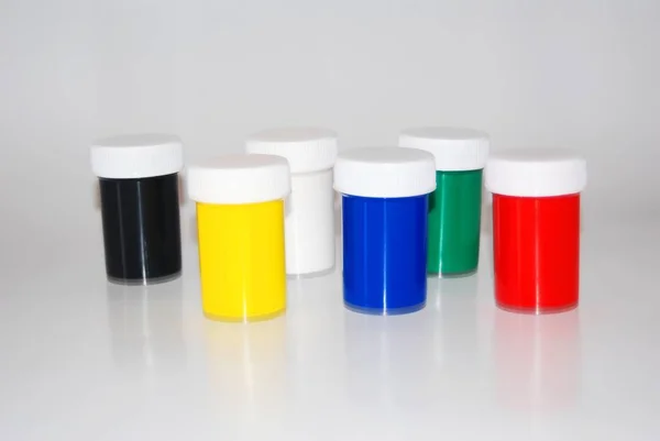 Set Diverse Bottiglie Colore Sfondo Bianco — Foto Stock