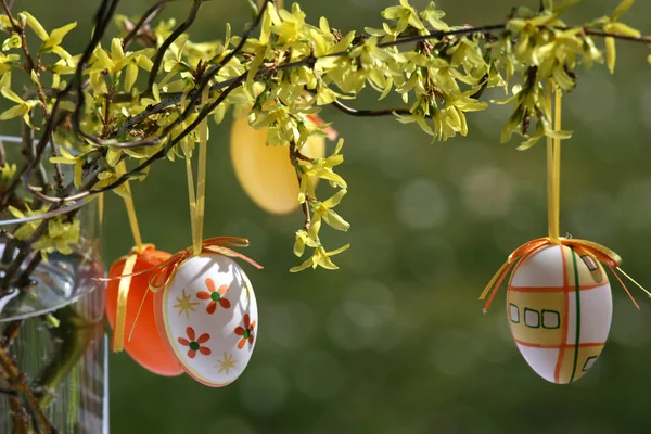 Konsep Hari Libur Penuh Warna Dari Dekorasi Easter Bahagia — Stok Foto