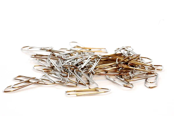 Articulos Paperclips Material Escolar Oficina — Foto de Stock