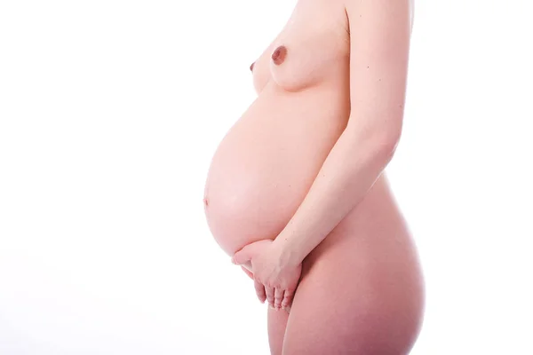 Έγκυος Ένα Μωρό Στην Κοιλιά Της — Φωτογραφία Αρχείου