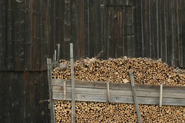 Wooden Texture Woodpile — Stock Photo, Image