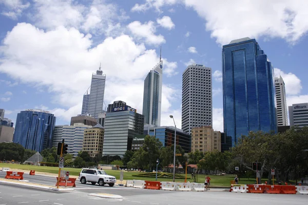 Vista Panorâmica Majestosa Cidade Urbana — Fotografia de Stock