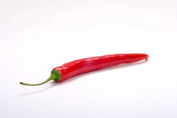 Peperoncino Rosso Isolato Sfondo Bianco — Foto Stock