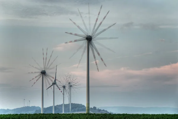 Energia Eólica Moinho Vento — Fotografia de Stock