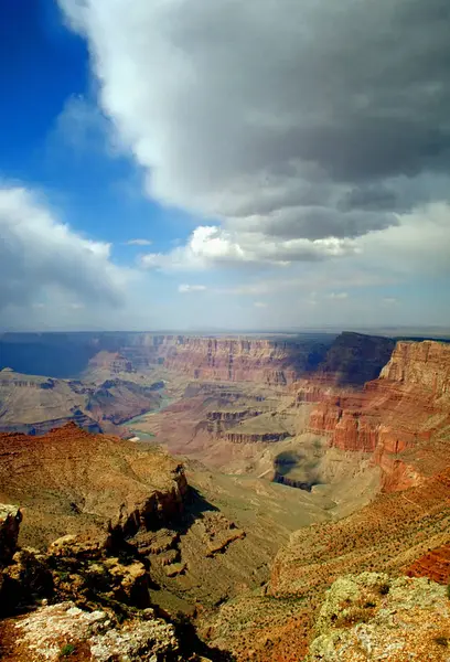 Nuages Sombres Dessus Grand Canyon — Photo