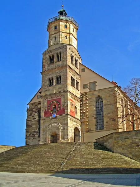 Salão Suábia Comburgo Castelo Muro Castelo Hohenlohe Wrttemberg Wehrturm Turismo — Fotografia de Stock