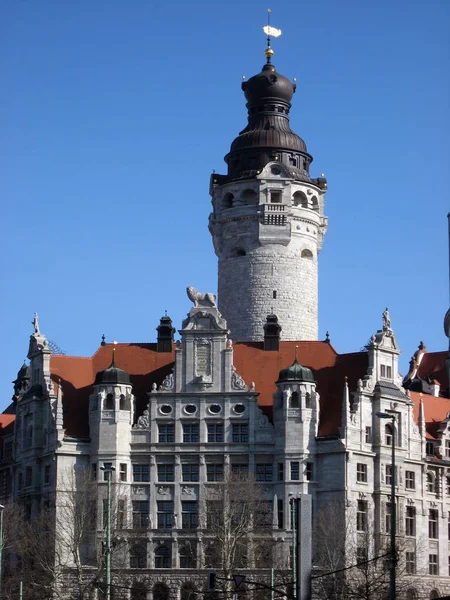 Leipzig Yeni Belediye Binası — Stok fotoğraf