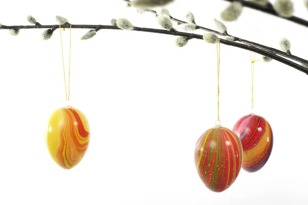 Férias Conceito Colorido Decorações Felizes Páscoa — Fotografia de Stock
