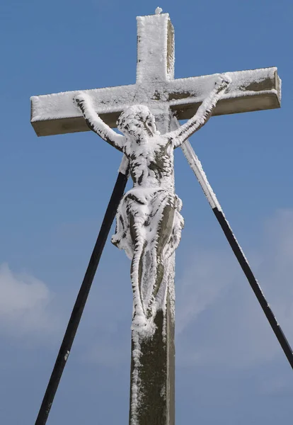 Vista Panorâmica Crucifixo Cristão — Fotografia de Stock