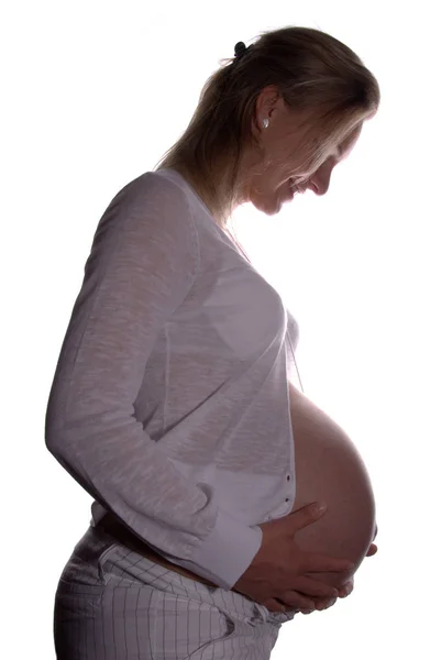 Młoda Kobieta Ciąży — Zdjęcie stockowe