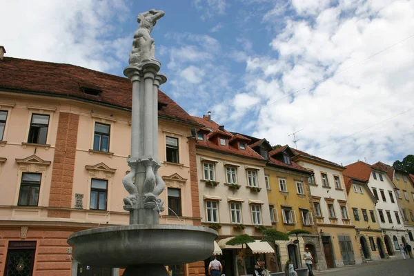 Gornji Trg Plaza Superior Liubliana — Foto de Stock