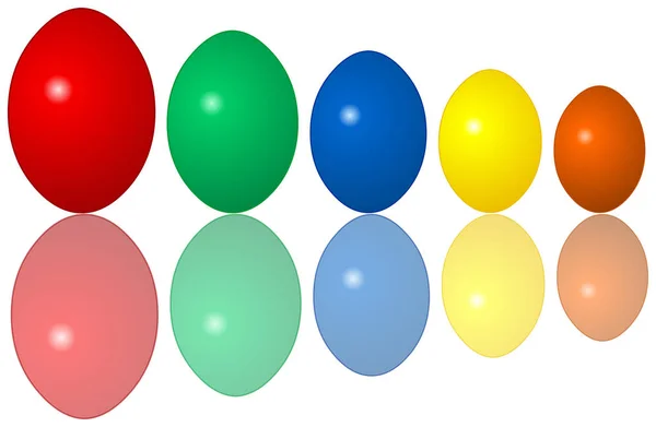 Barevné Velikonoční Vajíčka Jarní Jídlo — Stock fotografie