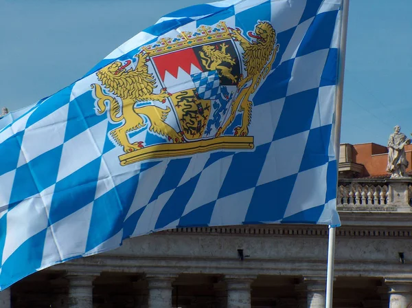 Bendera Bavarian Peter Square — Stok Foto