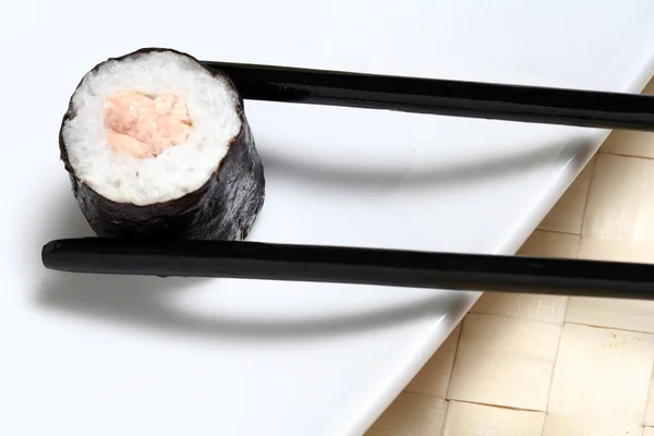 Single Maki Raw Salmon — Stock Photo, Image