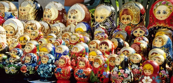 Recuerdos Tradicionales Rusos Mercado — Foto de Stock