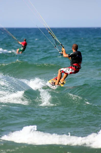 Zomer Watersport Windsurfen — Stockfoto