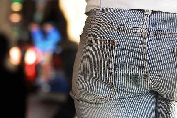Butt Striped Jeans — Foto de Stock