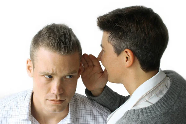 Two Young Men Talking Each Other — Stock Photo, Image