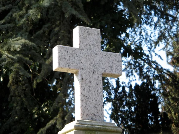 Vista Panorâmica Crucifixo Cristão — Fotografia de Stock