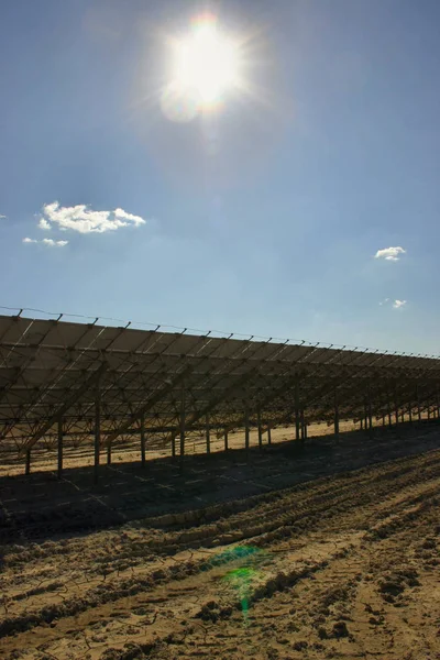 Energia Elétrica Painéis Células Solares — Fotografia de Stock