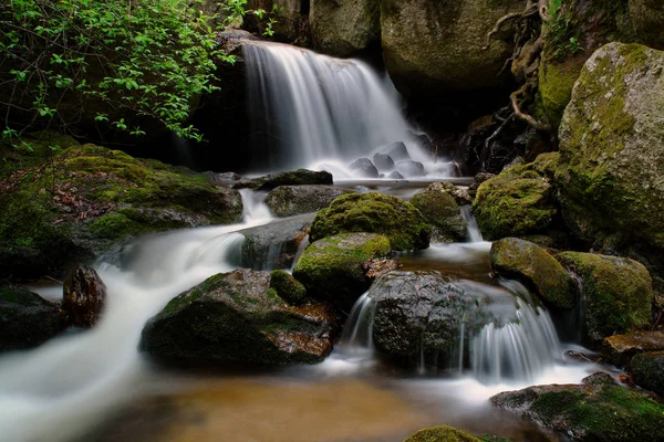 Flujo Agua Naturaleza Cascada —  Fotos de Stock
