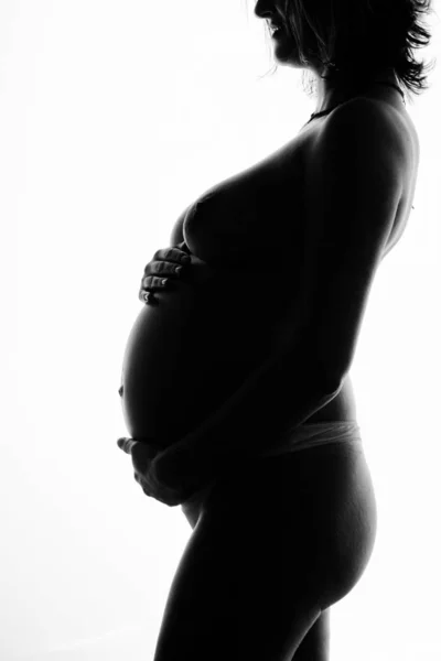 Closeup Shot Pregnant Woman — Stock Photo, Image