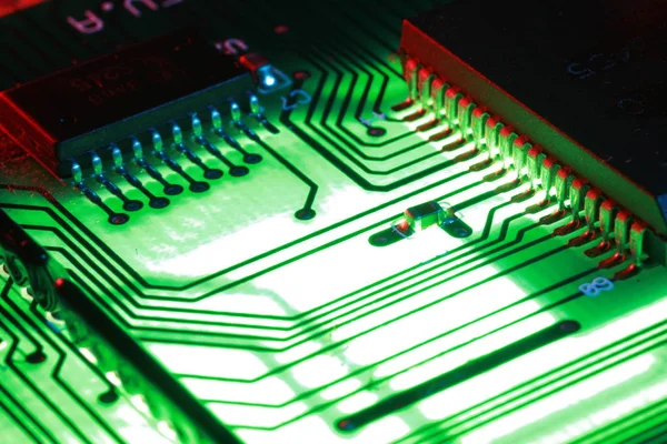 コンピュータマイクロ回路や電子背景 — ストック写真