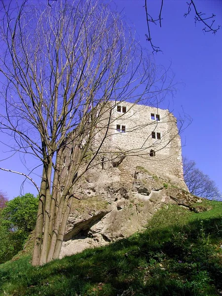 Kasteel Ruïnes Slechte Liebenstein Reizen Architectuur Concept — Stockfoto