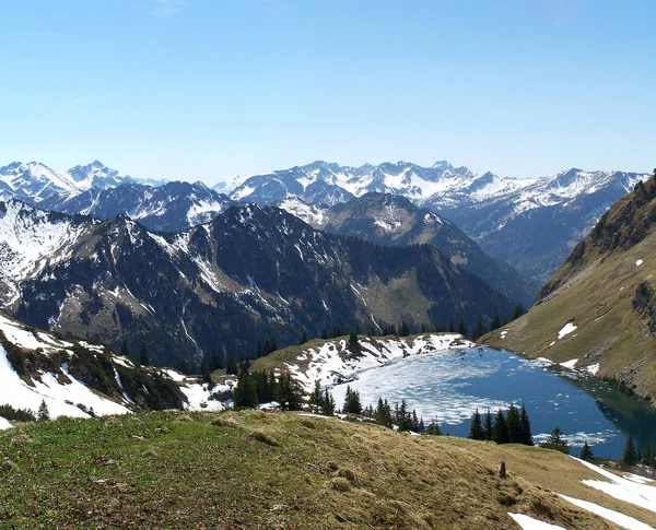 Vista Panorámica Del Hermoso Paisaje Los Alpes — Foto de Stock