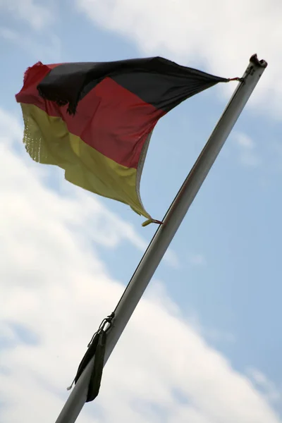 Red Yellow Flag United States America — Stock Photo, Image