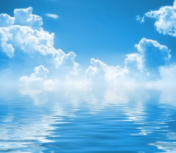 Błękitne Niebo Woda Tło — Zdjęcie stockowe