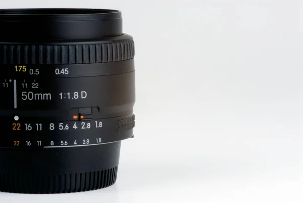 Masadaki Kamera Lensi — Stok fotoğraf