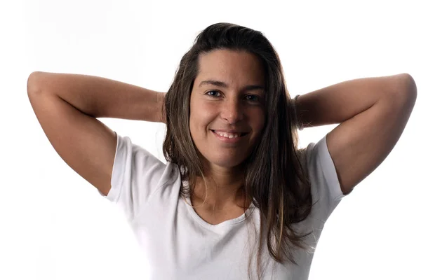 Retrato Una Mujer Hermosa — Foto de Stock