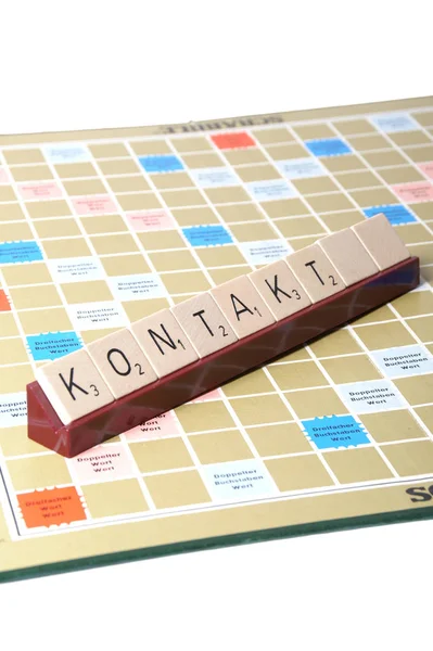 Scrabble Game Board Slovní Hra — Stock fotografie